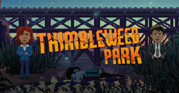 Titelmotiv des Spiels Thimbleweed Park
